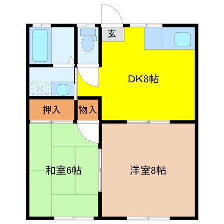 メゾン古城Cの物件間取画像